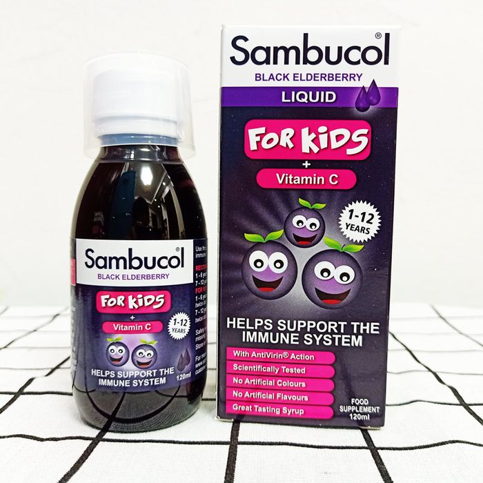 Siro Sambucol For Kids - Hình ảnh thực tế về chai siro đề kháng được yêu thích