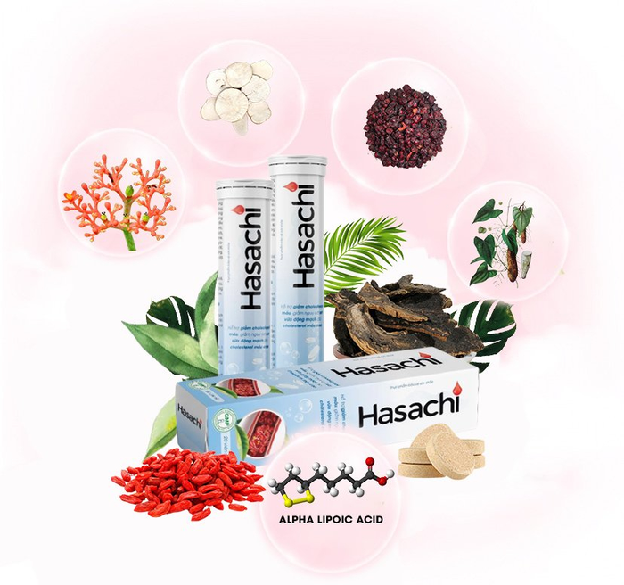 Hình ảnh thực tế viên sủi Hasachi - Công thức 5 thảo dược quý