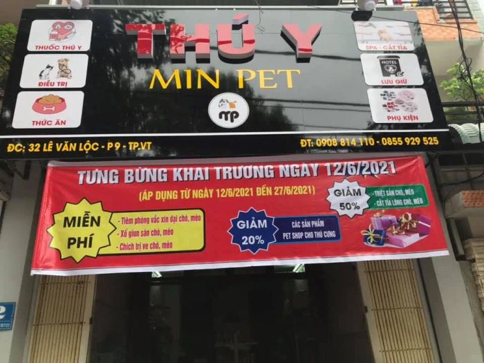 Không gian phòng khám thú y Min Pet