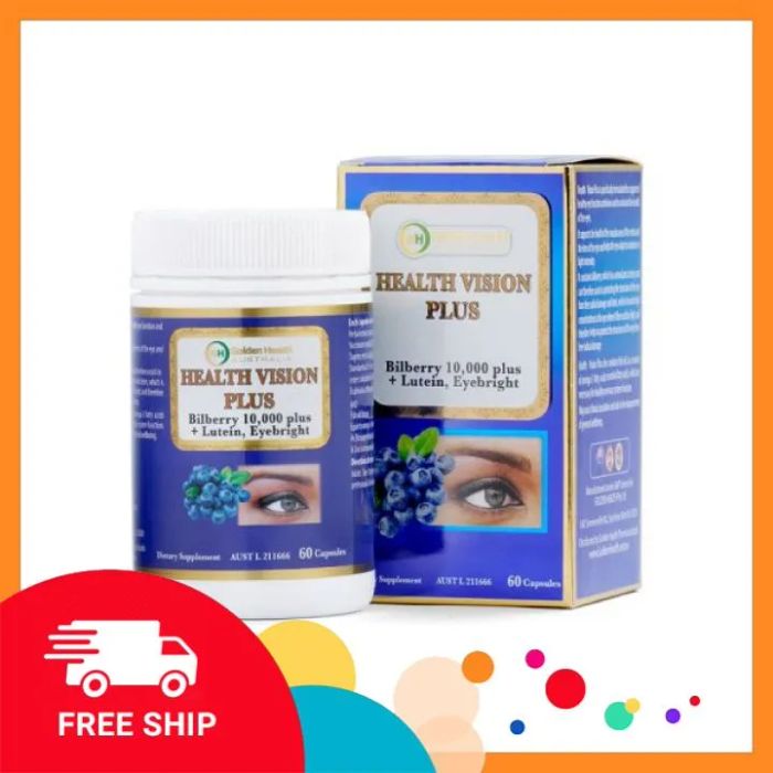 Hình ảnh viên uống Golden Health Vision Plus Bilberry - Tinh hoa chăm sóc mắt từ Úc