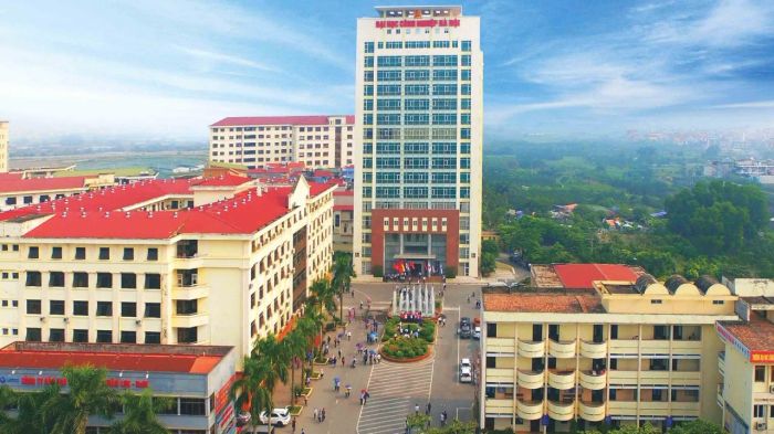 Khuôn viên hiện đại của Đại học Công nghiệp Hà Nội