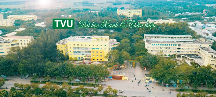 Khuôn viên xanh mát và hiện đại của Đại học Trà Vinh