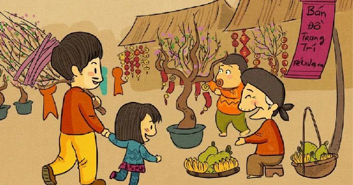 Không gian rực rỡ sắc xuân tại chợ hoa Tết (Nguồn ảnh: internet)