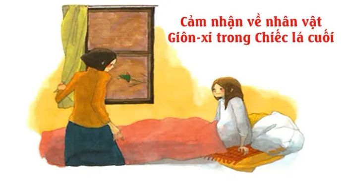 Hình ảnh minh họa: Khoảnh khắc Giôn-xi nhận ra sự thật về chiếc lá (Nguồn: internet)