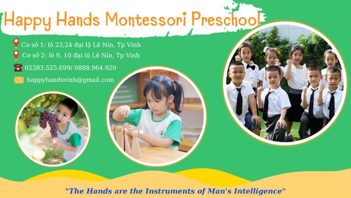 Không gian học tập Montessori chuẩn quốc tế tại Happy Hands