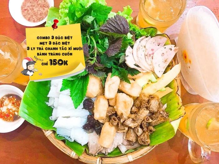 Bún Đậu Chị Hằng - Hình ảnh 3, một phần bún đậu đầy đủ với các món ăn kèm hấp dẫn, thu hút không chỉ về hương vị mà còn về cách trình bày đẹp mắt, khiến thực khách không thể rời mắt.