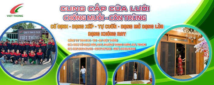 Hình ảnh minh họa sản phẩm cửa lưới chống muỗi cao cấp từ Việt Thống Hưng Thịnh