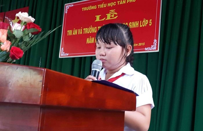 Hình ảnh minh họa bài phát biểu tri ân của học sinh lớp 5