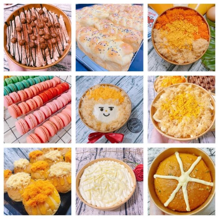 Bộ sưu tập hình ảnh đặc sắc về bánh trứng muối tại Golden Bakery