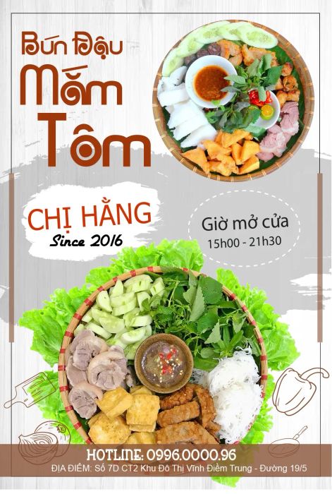 Bún Đậu Chị Hằng - Hình ảnh 1, thể hiện vẻ đẹp giản dị và cuốn hút của một món bún đậu hoàn hảo với topping đậm chất handmade.