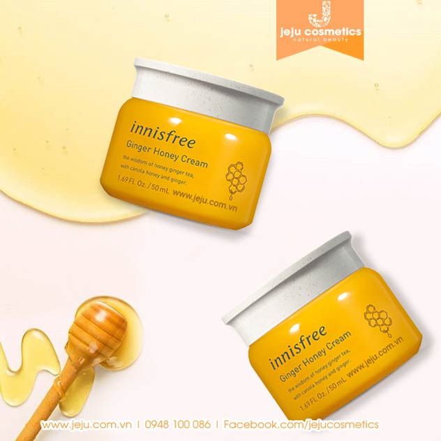 Bộ ảnh sản phẩm Kem Dưỡng Ẩm Gừng Mật Ong Innisfree