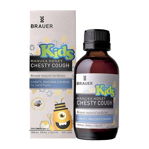 Hình ảnh chai Siro Brauer Chesty Cough chính hãng từ Úc