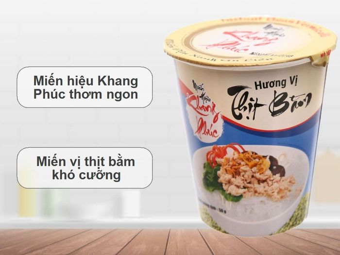 Hình ảnh chân thực miến Khang Phúc hương vị thịt bằm