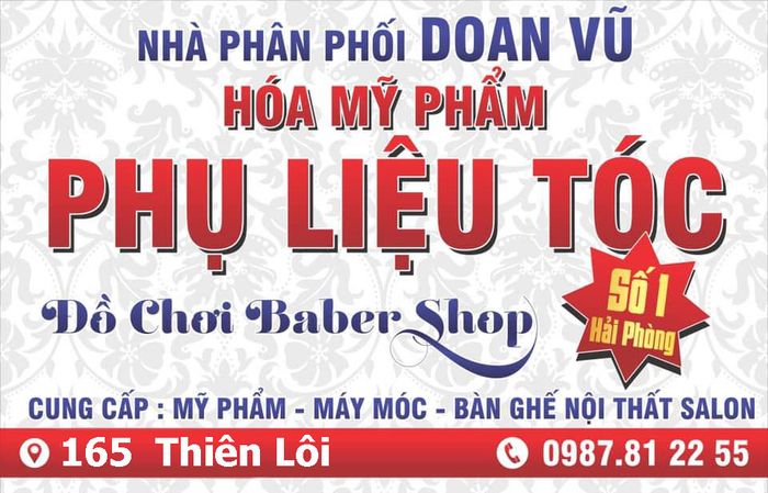 Không gian trưng bày phụ liệu tóc cao cấp tại Phụ Liệu Tóc Doan Vũ