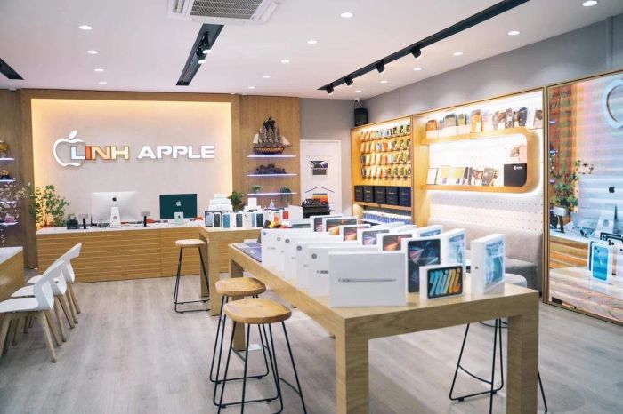 Không gian hiện đại tại Linh Apple Store