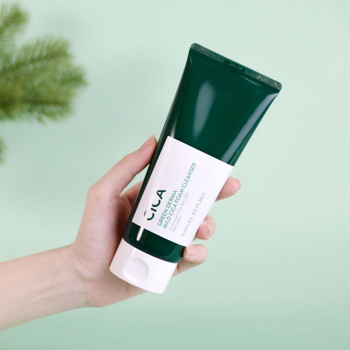 Hình ảnh thực tế Sữa Rửa Mặt Nature Republic Green Derma