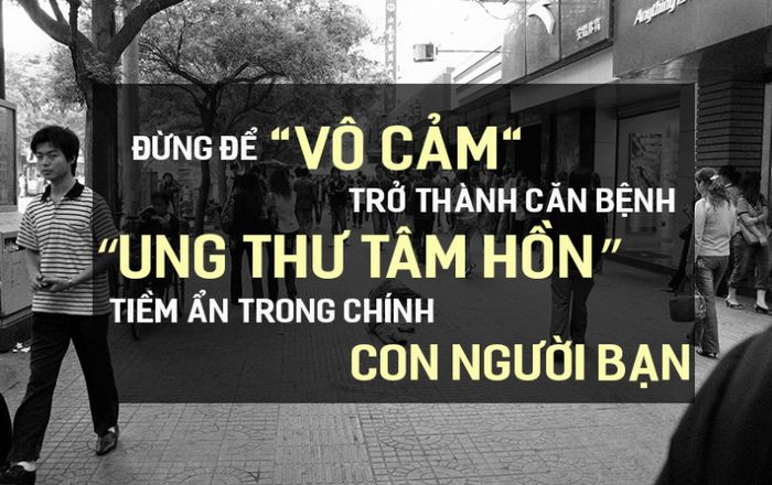 Hình ảnh minh họa chân thực về hiện tượng vô cảm trong xã hội