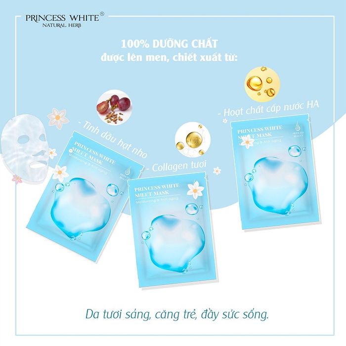 Hình ảnh thực tế mặt nạ Princess White - Thiết kế sinh học ôm khít hoàn hảo từng đường nét khuôn mặt