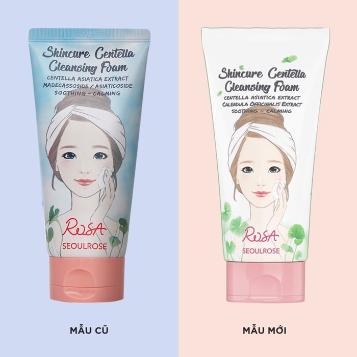 Hình ảnh thực tế Sữa Rửa Mặt Rosa Seoulrose Skincure Centella Cleansing Foam