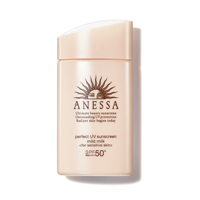 Chống nắng dạng sữa dịu nhẹ Anessa Perfect UV Sunscreen Mild Milk SPF 50+ PA++++ cho da nhạy cảm và trẻ em - Hình ảnh 1
