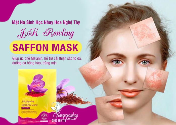 Hình ảnh mặt nạ sinh học J.K Rowling Saffron Mask từ nhụy hoa nghệ tây