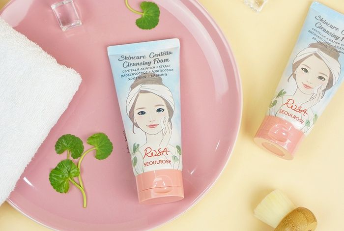 Hình ảnh chân thực Sữa Rửa Mặt Rosa Seoulrose Skincure Centella