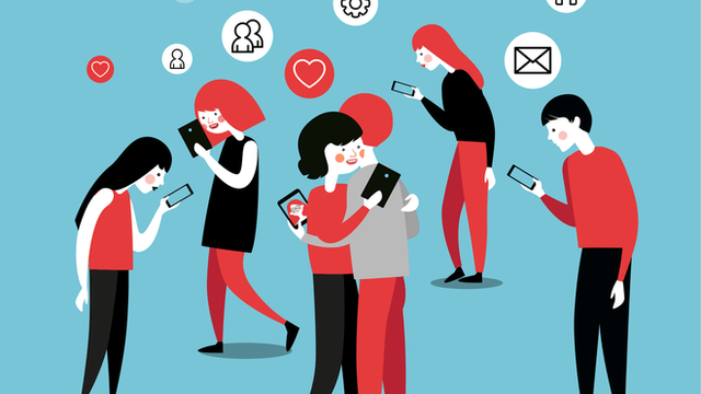 Hình ảnh minh họa sinh động về tác hại của sống ảo (Nguồn: Internet)