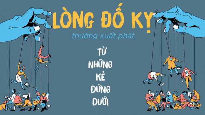 Hình ảnh minh họa trực quan về biểu hiện tâm lý đố kỵ