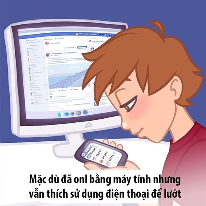 Hình ảnh minh họa sinh động về sống ảo (Nguồn: Internet)