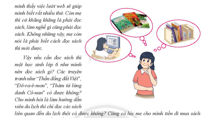 Hình ảnh minh họa: Cô bé khám phá thế giới qua sách và màn hình (Nguồn: Tổng hợp)