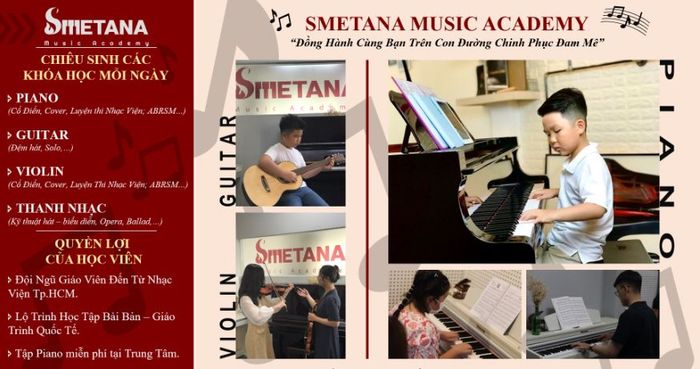Không gian đào tạo chuyên nghiệp tại Smetana Music Academy