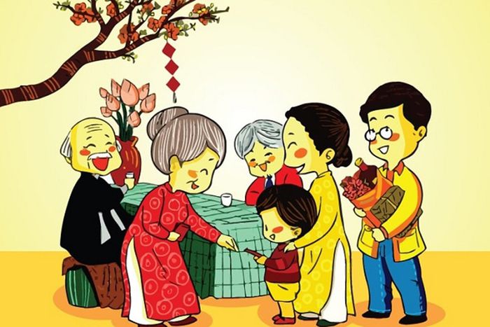 Hình ảnh minh họa sống động về chợ Tết quê hương (Nguồn: Internet)