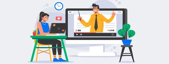 Hình ảnh minh họa sinh động về lớp học trực tuyến (Nguồn: Internet)