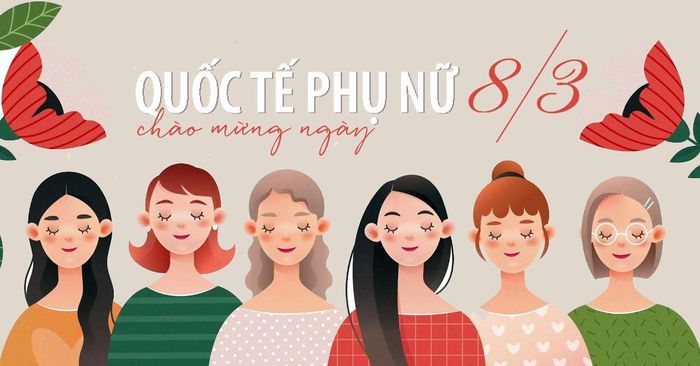 Hình ảnh minh họa phụ nữ rạng rỡ ngày Quốc tế Phụ nữ