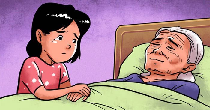 Hình ảnh minh họa ấm áp tình bà cháu (Nguồn: internet)