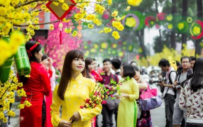 Hình ảnh minh họa sống động về Tết Sài Gòn rực rỡ (Nguồn: Internet)