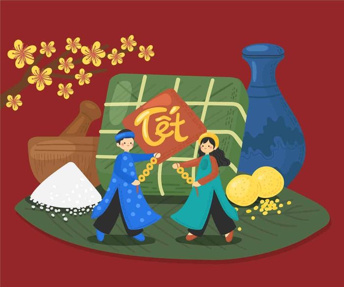Hình ảnh minh họa sống động về phong tục đón Tết ba miền (Nguồn: Internet)