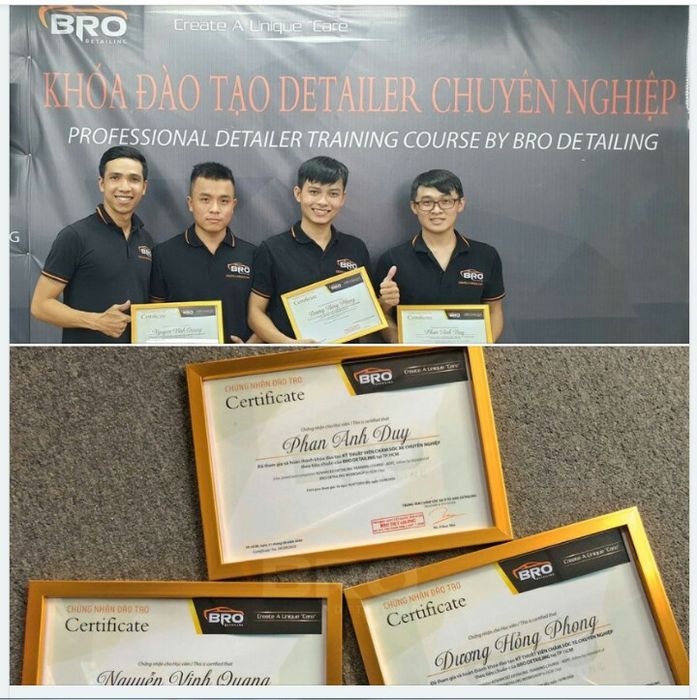Hình ảnh lớp học thực hành tại Bro Detailing