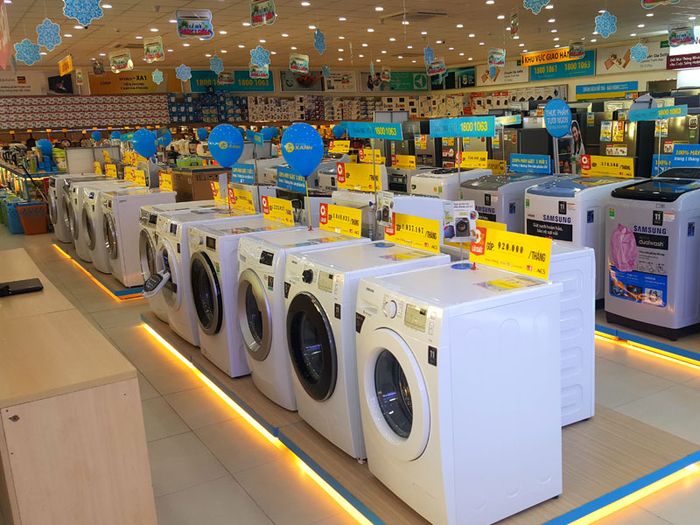 Không gian trưng bày hiện đại tại Điện Máy Xanh