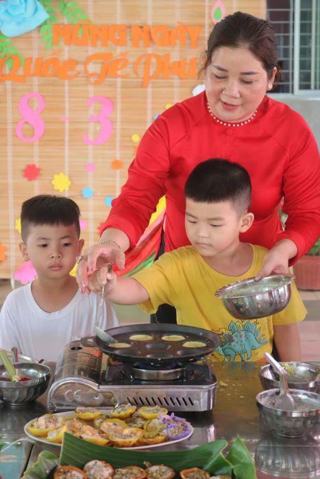 Không gian xanh mát tại Trường Mầm non Bình Minh