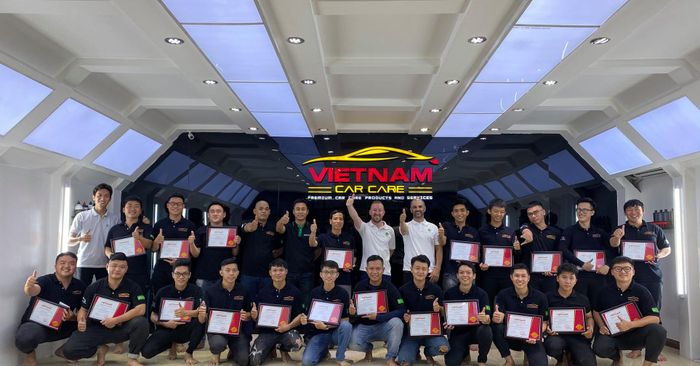 Hình ảnh thực tế khóa đào tạo tại Vietnam Car Care