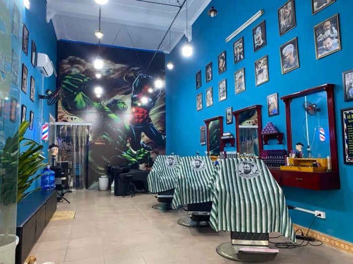 Không gian sáng tạo đầy cảm hứng tại AE BarBer Shop