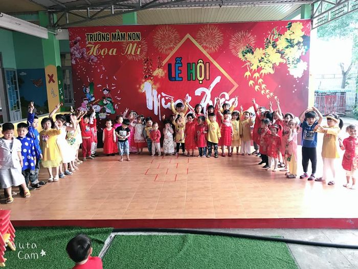Khuôn viên xanh mát tại Trường Mầm Non Họa Mi