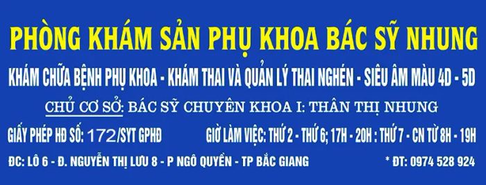Hình ảnh thực tế Phòng Khám Bác Sĩ Nhung