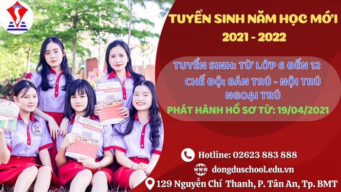 Không gian học tập đạt chuẩn tại Trường Đông Du