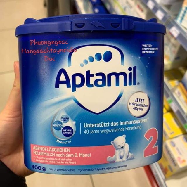 Hình ảnh Sữa Aptamil Đức Số 2 - Thiết kế hộp màu xanh sang trọng