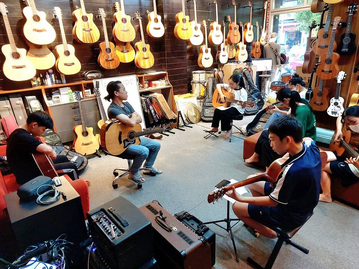 Hình ảnh không gian đào tạo tại Trung tâm âm nhạc Tcguitars