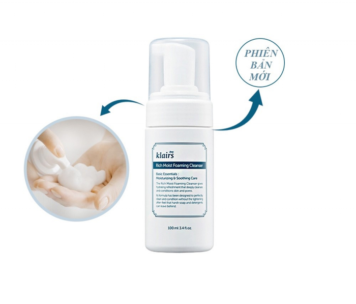 Bộ ảnh minh họa Sữa rửa mặt Dear Klairs Rich Moist Foaming Cleanser (Ảnh 2)
