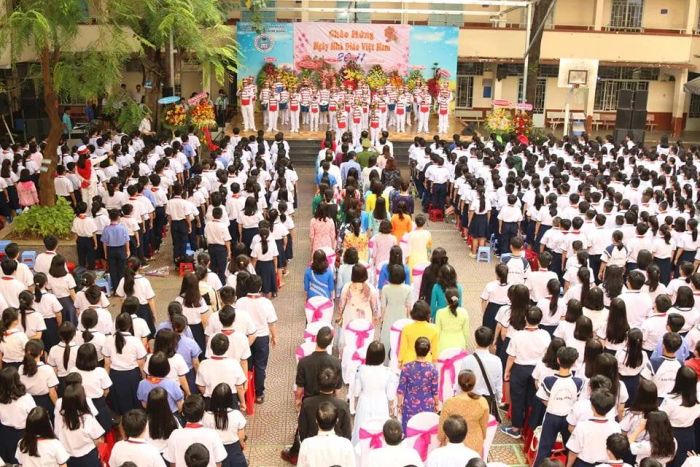 Góc nhìn mới về Trường THCS Kim Đồng qua ảnh thứ 2 - không gian học tập hiện đại giữa lòng quận 5 sầm uất.