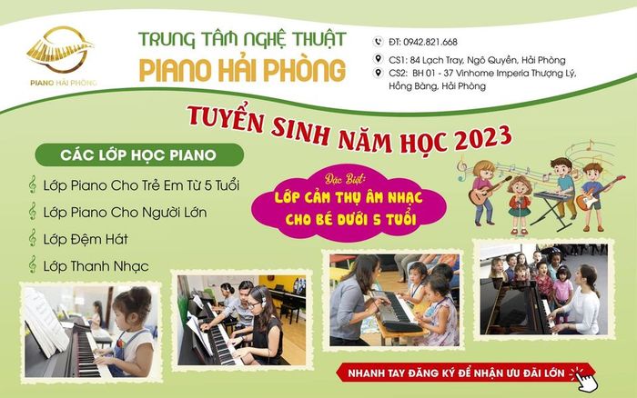 Không gian đào tạo chuyên nghiệp tại Trung Tâm Piano Hải Phòng